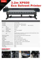 Impresora de Inyección de Tinta Eco Solvente Yinghe de 10 pies (3.2m x 1.8m) con 2 Cabezales I3200 XP600, Impresora de Formato Grande para Pancartas y Pósters