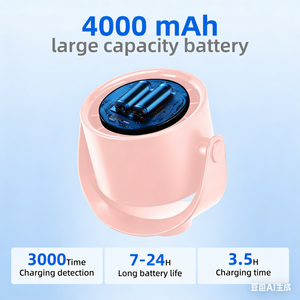 Mini Ventilador de Escritorio, 120 Velocidades Ajustables, Portátil, Refrigeración por Aire, Mini Ventilador de Mesa Recargable de 4000 mAh con Tipo-C - Product Image 5