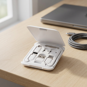 Support de téléphone modulaire en plastique recyclé sans marque avec support de câble de charge et support pour une recharge pratique - Product Image 3