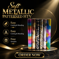 Film Métallique Holographique HTV à Motif Léopard en PET de 12 Microns, Personnalisable en Gros, Plusieurs Couleurs, Décollement à Chaud, Transfert à Haute Température
