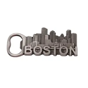 Individueller Boston-Gebäude-Kühlschrank-Magnet mit Flaschenöffner für Boston Souvenir