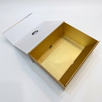 Boîte cadeau festive en carton ondulé magnétique, pliable, en forme d'avion, avec logo personnalisé, luxe premium, finition bronzée