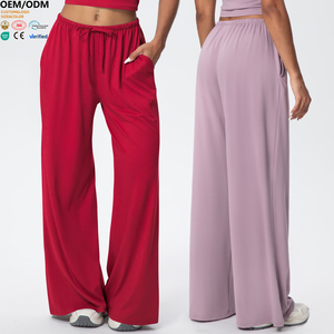 XW-7134 Nouveauté Vente Chaude Pantalon de survêtement ample avec cordon de serrage et poches pour <span class=keywords><strong>femme</strong></span>, idéal pour le sport, la <span class=keywords><strong>course</strong></span> en extérieur et la gym - Product Image 1