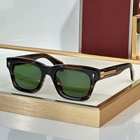 Lunettes de soleil vintage carrées de créateur, monture épaisse en acétate noir, verres dégradés, protection UV, mode, conduite, pêche, style urbain
