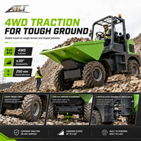 Mini-dumper compacteur autochargeur de 30 tonnes avec benne rotative pour chantier à vendre