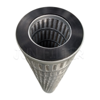 Élément filtrant coalescent plissé robuste avec cage en maille métallique renforcée pour filtration haute pression