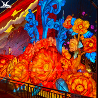 Festival chinois de la mi automne décoration extérieure LED lanterne chinoise vive lumières lanterne électrique chinoise fleur de Lotus à vendre