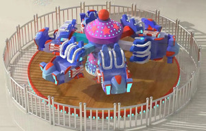 Manufacturer Luxury Crazy Dance Amusement Park Rides Break Dance <b>Carousel</b> Fiberglass Steel LINO LN-MC-008 for Sale for - Product Image 6