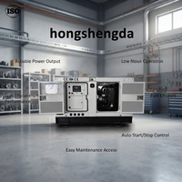 Générateur diesel refroidi par eau 15KW 17KVA pour utilisation en caravane, type silencieux, démarrage automatique, châssis ouvert, 480V, démarrage à distance