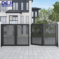Portail de cour en aluminium, portail cantilever pour allée, portail électrique pliant pour villa, design élégant