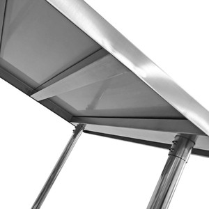 Round Tube Frame Double Tier Kitchen <b>Work</b> <b>Table</b> Mobile Commercial Food Prep <b>Table</b> with Brake Casters for Restaurant Canteen - Product Image 4