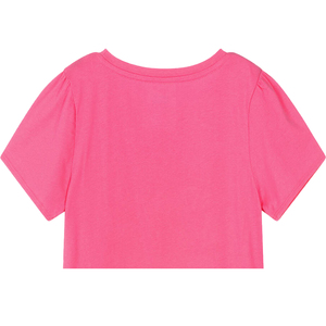 T-shirt à manches courtes à col rond pour femme, style streetwear, respirant, écologique, personnalisé, brodé, uni, en molleton biologique - Product Image 4