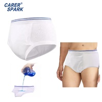 Calcinha de incontinência pesada de algodão, super absorção masculina, para incontinência, roupa íntima masculina