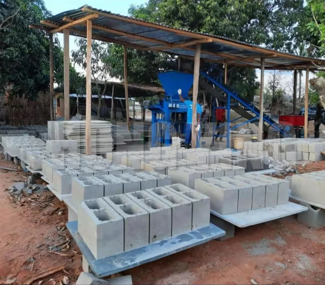 Mesin Pembuat Bata QMJ4-35C untuk Membuat Blok Beton Blok Berongga/Komponen untuk Acer Bloques De Cemento Precio
