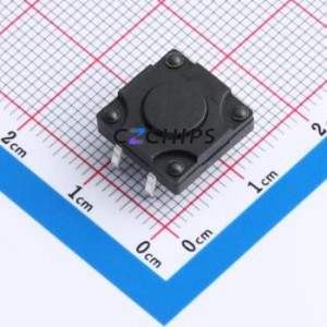 TC-1812DR-4.3H-250 Tactile Switch Through hole Component (THT),12x12mm Switch Through Hole 12mm 12mm 4.3mm - Product Image 1