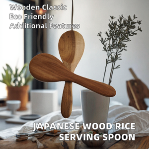 Cuchara y espátula de arroz de madera ecológica clásica, cuchara de cocina, cuchara grande para servir, regalo empresarial - Product Image 2