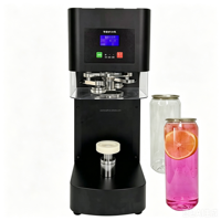 Machine d'emballage et de scellage automatique de table pour canettes, café, jus et bubble tea avec écran tactile et scelleuse anti-fuite