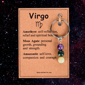 Cristal Curativo al por Mayor, Tarjeta de Visita de Cristal, Llavero de los 12 Signos del Zodíaco para Decoración - Product Image 5