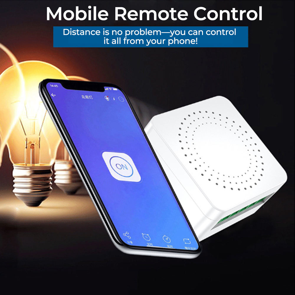 CE RoHS 10A Alexa Google Home Smart Switches Mini WiFi Switch Module Smart Breaker Light Switches Timer Remote Control on Off