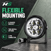 HSSH Phare LED de Conduite 4 Pouces à Faisceau Combiné 9-36V 6000K Lampe Auxiliaire Ronde pour VTT UTV Camion SUV