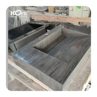 Évier de salle de bain unique Koris OEM en marbre artificiel acrylique à surface solide