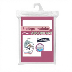 Protège-matelas Linge <span class=keywords><strong>Des</strong></span> Familles 140x190cm 100% Coton Absorbant Respirant Matelassé Oeko-TEX Standard 100 - Product Image 1