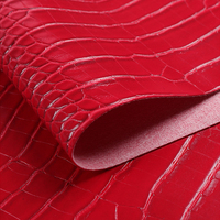 Couleur unie en cuir synthétique à motif crocodile brillant pour la décoration de sac à main de canapé de siège de voiture