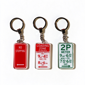 Porte-clés personnalisé en acrylique avec impression UV de dessins animés, mini <span class=keywords><strong>plaque</strong></span> <span class=keywords><strong>d</strong></span>'<span class=keywords><strong>immatriculation</strong></span>, porte-clés de voiture personnalisé, cadeau promotionnel - Product Image 1