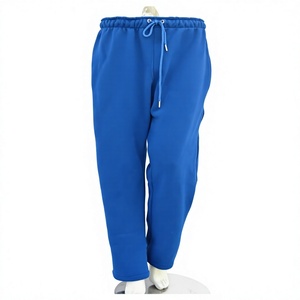 Pantalon de détente bleu roi pour femme, coupe droite, 100 % coton, couleur personnalisée OEM, taille élastique, pantalon cargo respirant pour l'été - Product Image 1