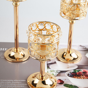 Chandeliers en cristal de style européen Bougeoirs en cristal créatifs Hôtel de mariage Dîner aux chandelles <span class=keywords><strong>Chandelier</strong></span> en <span class=keywords><strong>métal</strong></span> cristal - Product Image 2