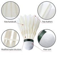 Volant de badminton hybride en plumes d'oie, nouveau design, très populaire, très vendu, pour l'entraînement, haute stabilité, pas cher