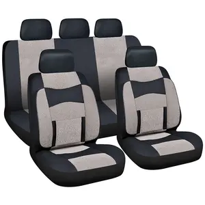 Fundas de asiento de coche de felpa de gama alta Precio de fábrica Fácil limpieza Fundas de asiento de 9 piezas