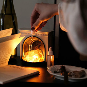 Lampe d'aromathérapie sans flamme, effet cheminée, lumière ambiante en cristal, à brancher, effet scintillant électrique, décoration d'intérieur, cadeau d'anniversaire - Product Image 2