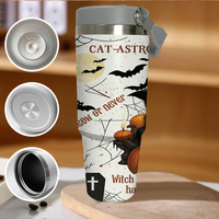 Halloween 30oz isolé gobelet paille USA entrepôt livraison directe ODM OEM paquet promotionnel verres promotionnels