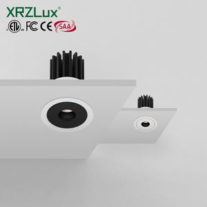 XRZLux 10W 알루미늄 LED 스포트라이트 모던 매립형 눈부심 방지 다운라이트 깜빡임 없는 디밍 가능 50도 빔 각도 블랙 - Product Image 1