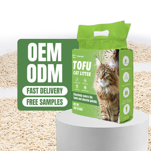 Litière pour chat en tofu de haute qualité, sans parfum ajouté, sans poussière, hautement absorbante, en vrac, <span class=keywords><strong>vente</strong></span> en gros, usine OEM - Product Image 1