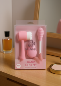 Set di Pennelli per Trucco Grenobil 3 Pezzi con Setole Sintetiche e Manico in Plastica per Applicazione Polvere - Product Image 2
