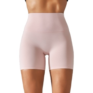 Venta al por mayor de mallas de yoga mujer levantamiento de glúteos de cintura alta deporte Fitness entrenamiento correr pantalones cortos ajustados ropa de Fitness mujeres - Product Image 1