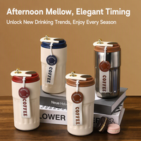 Mug à café portable en acier inoxydable de 450 ml avec affichage intelligent de la température, bouteille d'eau isolée sous vide pour les sports de plein air