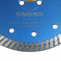 Lame de scie diamantée JDK 6 pouces Turbo/disque de coupe pour granit utilisant