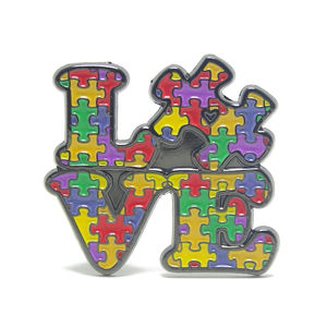 Productos de recuerdo de concientización sobre el autismo, broche para niños, regalos, piezas de rompecabezas esmaltados, Pin de solapa de amor, insignia, alfileres de autismo personalizados - Product Image 1