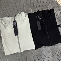 Veste coupe-vent unie à capuche pour homme, respirante, idéale pour le trekking