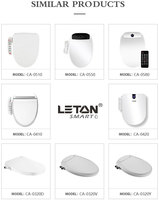 Siège de toilette intelligent en plastique de toilette électrique de rinçage de capteur automatique à télécommande intelligente moderne aucun réservoir requis