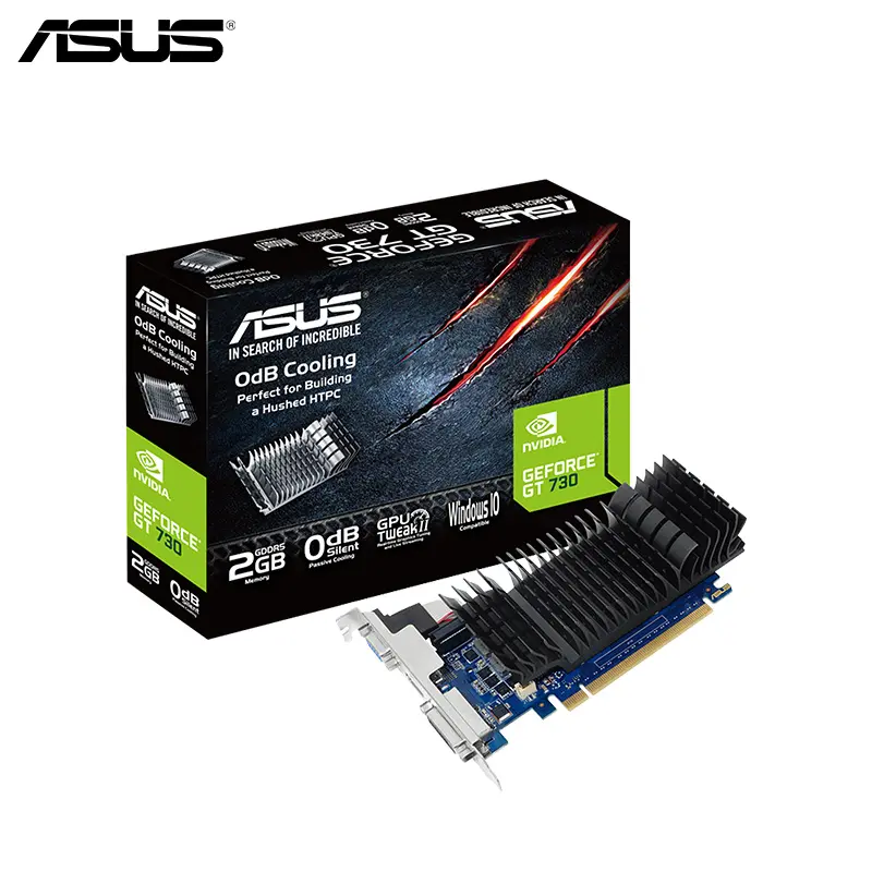 ASUS GeForce GT730-SL-2GD5-BRK GDDR5, carte graphique de divertissement à domicile de 2 go