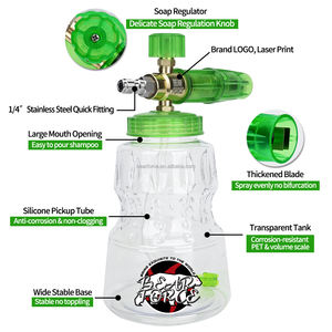 Lanza de espuma de nieve de aluminio, arandela eléctrica, Cañón de espuma, boquilla de espuma, lanza de pistola de espuma de jabón de alta presión - Product Image 2