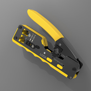 Crimping Tool 8P6P Cat5 Cat6 Cat7 <b>Wire</b> Stripper Cutter With Metal Clip Industrial Grade Steel Handle <b>Soft</b> Grip - Product Image 2