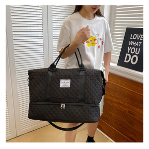 2pcs Carry Duffel <b>Tote</b> <b>Bag</b> Set Wet Pocket Shoes <b>Compartment</b> Large Capacity <b>Bag</b> Small Handbag Party Gifts Gym <b>Bag</b> Party Gifts - Product Image 2