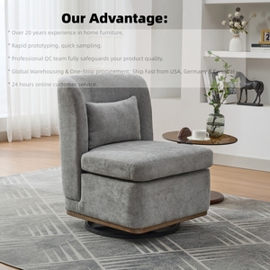 <span class=keywords><strong>Fauteuil</strong></span> pivotant sans accoudoirs écologique Shenzhou, canapé moderne rembourré avec coussin pour salon - Product Image 6