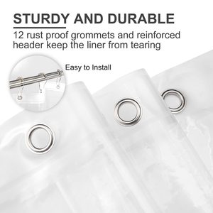 <span class=keywords><strong>Rideau</strong></span> <span class=keywords><strong>de</strong></span> <span class=keywords><strong>douche</strong></span> épais pliable 12mm, en plastique robuste avec revêtement, drap <span class=keywords><strong>de</strong></span> <span class=keywords><strong>douche</strong></span> PEVA transparent pour salle <span class=keywords><strong>de</strong></span> bains, bon marché - Product Image 3