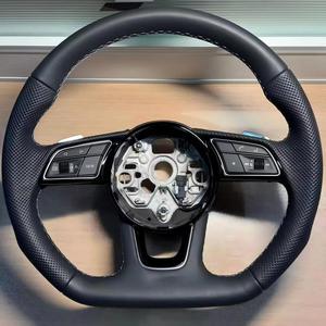 Volant de voiture personnalisé en cuir et fibre de carbone avec bouton de mode pour <span class=keywords><strong>Audi</strong></span> 2014 <span class=keywords><strong>2015</strong></span> A3 S3 S8 R8 RS3 S6 S7 A4 A5 A6 A7 C7 Q3 <span class=keywords><strong>Q5</strong></span> - Product Image 1